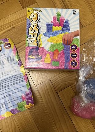 Кинетический песок kidsand, головоломки