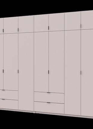 Распашной шкаф для одежды doros лукас кашемир 3+4 дсп 295х50х240 (42005124)