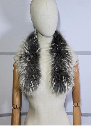 Saga furs опушка воротник из натурального меха блюфрост (мех гибрида лисы и песца)