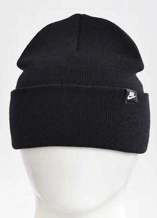 Шапка с нашивкой nike (черная)