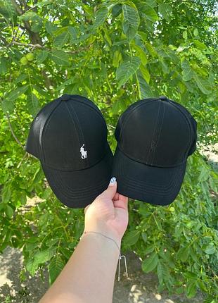 Черная кепка polo ralph lauren (поло)