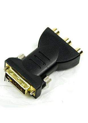Переходник с dvi на тюльпан ypbpr (dvi-i 24+5 - 3x rca)
