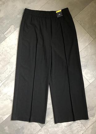 Широкие брюки палаццо marks & spencer curvy р. 16 short (50-52) с карманами