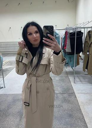 Жіночий тренч  бежевий з 44 по 54 розміри
