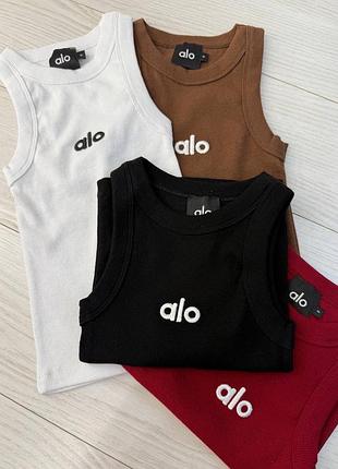 Базова жіноча майка в рубчик з логотипом виробник туреччина