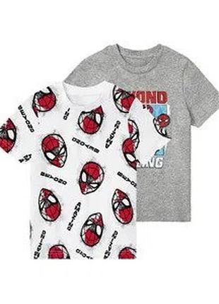 Набор футболок spider-man, рост 122-128 (6-8 лет), цвет белый, серый