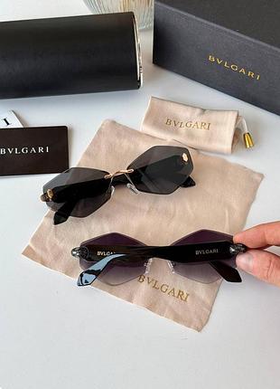 Новинка 2025 женские очки хамелеон ромбы polarized bvlgari безоправные uv400 на среднее и большее лицо