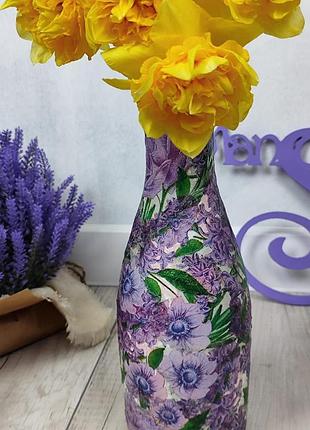 Ваза ручной работы hand made хенд мейд фиолетовый