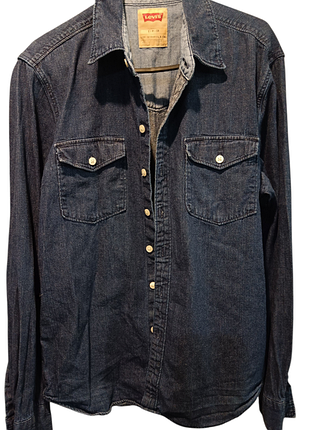 Levis,темносиняя мужская рубашка р.с