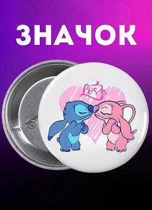 Значек лило и стич lilo & stitch на булавке на рюкзак 44 мм 1 шт