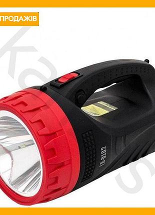 Фонарь аккумуляторный intertool 1 led 5w и 25 led с ремешком для освещения 2 режима работы портативный
