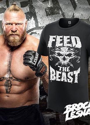 Футболка чоловіча футболка wwe brock lesnar "feed the beast"