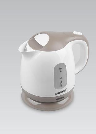 Электрический чайник 1л дисковый maestro mr-012-beige электрочайник 1000вт для дома, офиса, дачи