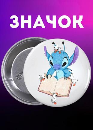 Значек лило и стич lilo & stitch на булавке на рюкзак 44 мм 1 шт