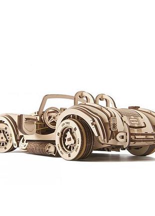 Деревянный механический 3d конструктор ugears гоночный автомобиль дрифткобра (70161)