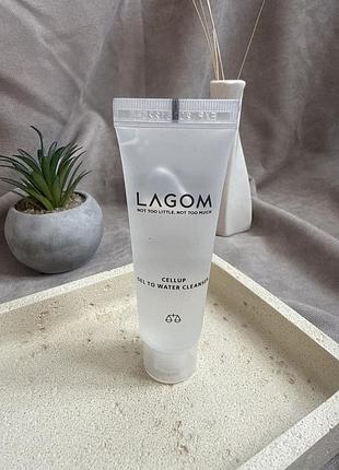Lagom cellus gel to water cleanser 30 мл — гель для вмивання