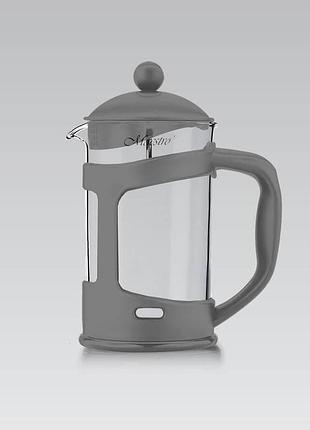 Френч-пресс для чая и кофе 800мл maestro mr-1665-800-gray чайник заварник с прессом стеклянный