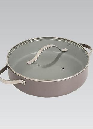 Кастрюля с антипригарным покрытием 3.9л 28см maestro mr-4009-28s индукционный казан