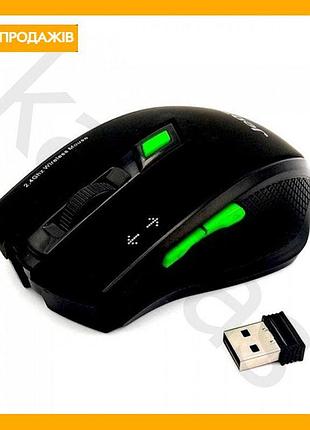 Беспроводная мышь jedel черная с usb приемником для компьютера и ноутбука игровая мышка 1600dpi
