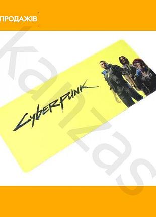 Игровая поверхность cyberpunk 2077 700x300мм коврик для мыши мягкая ткань резиновая основа для геймеров и пк