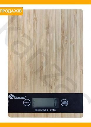 Электронные кухонные весы domotec до 7 кг с функцией тары и большим lcd-дисплеем для дома и кухни