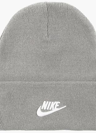 Шапка унісекс nike peak beanie grey hf0186-063 misc