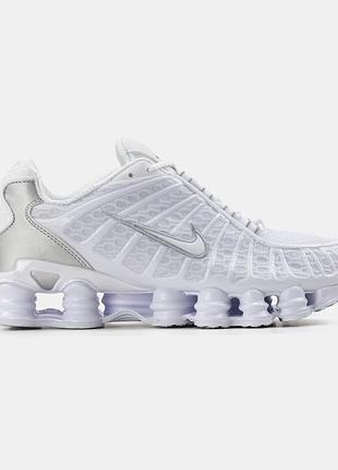 Shox tl white metallic silver 2