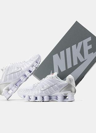 Shox tl white metallic silver 3