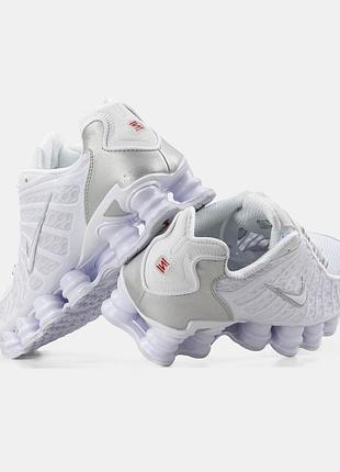 Shox tl white metallic silver 5