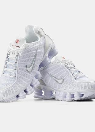 Shox tl white metallic silver 4