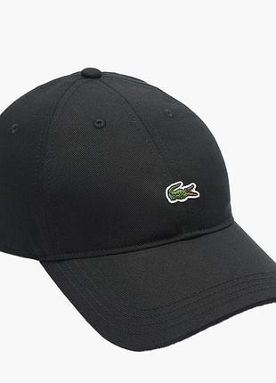 Кепка чоловіча lacoste organic cotton twill cap black rk0491031