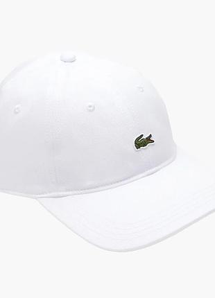 Кепка жіноча lacoste organic cotton twill cap white rk0491001