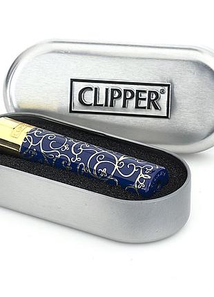 Clipper metal blue pattern зажигалка