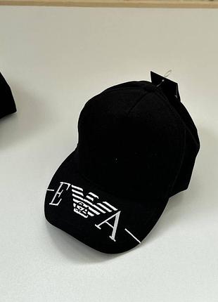 Кепка армани armani черная мужская женская унисекс
