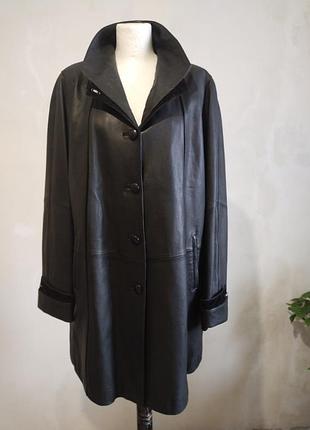 Красивое пальто из искренчатой кожи пог 60 плечами 43 ц 1100 гр👍👜🌸