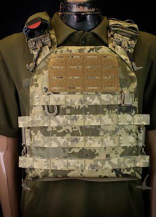 Тактична плитоноска "швидкий скид" , cordura 1000d жилет військовий, чохол для плит, розгрузка, бронежилет без плит піксель