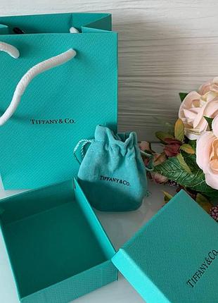 Tiffany / тиффани упаковка под кольцо, серьги или браслет - коробочка, пакет, мешочек