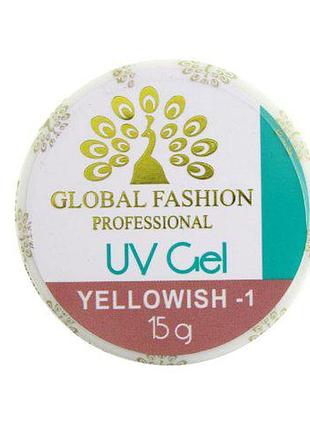 Гель для нарощування нігтів global fashion professional uv gel 15 gr