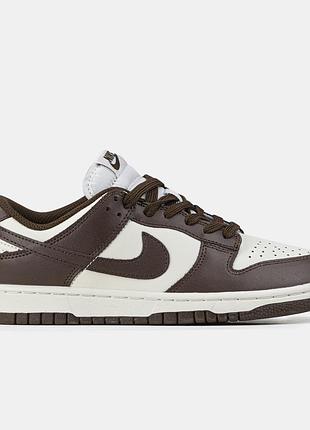 Nike dunk low team chocolate brown white 2