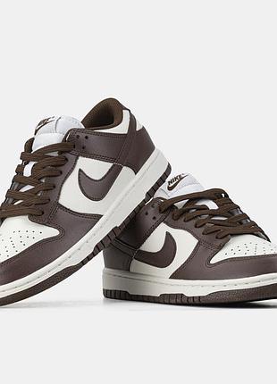 Nike dunk low team chocolate brown white 4