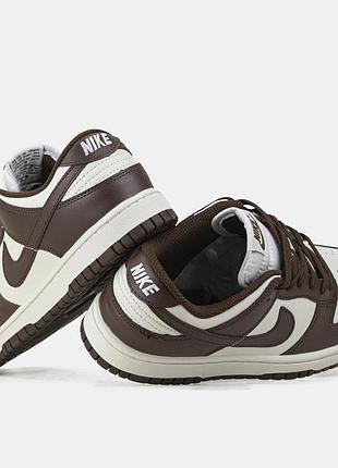 Nike dunk low team chocolate brown white 5
