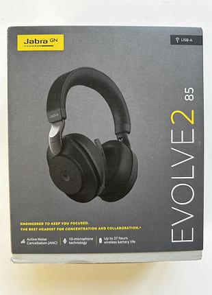 Наушники jabra evolve 2 85 ms usb-a гарнитура оригинал