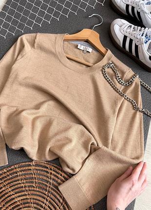 Базовый нюдовый джемпер (100% шерсть)