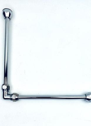 Гибкая хромированная подводка 30см (15+15) бумеранг xl медная d10мм 1/2"вв flexy chrome
