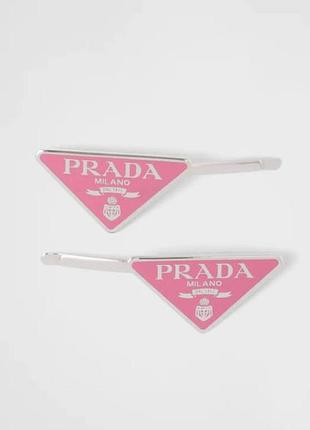 Брендовая заколка для волос прада prada
