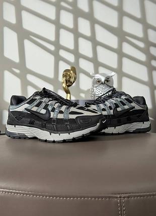 🌺жіночі кросівки nike p-6000 black grey