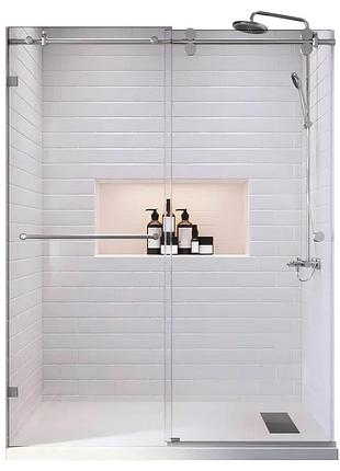 Двері в нішу koer sr sd06-120x220-tr-01 прозоре скло easy clean 8мм, хром (kr5367)