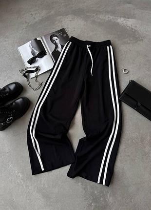 Спортивні штани з лампасами 🖤
