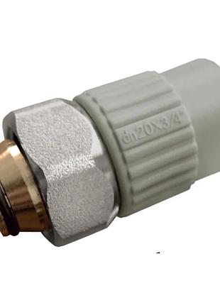 Муфта з євроконусом і накидною гайкою 20x3 /4 ppr koer k0240.pro (kp2606)