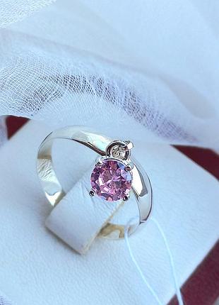 Серебряное кольцо с подвеской камнем